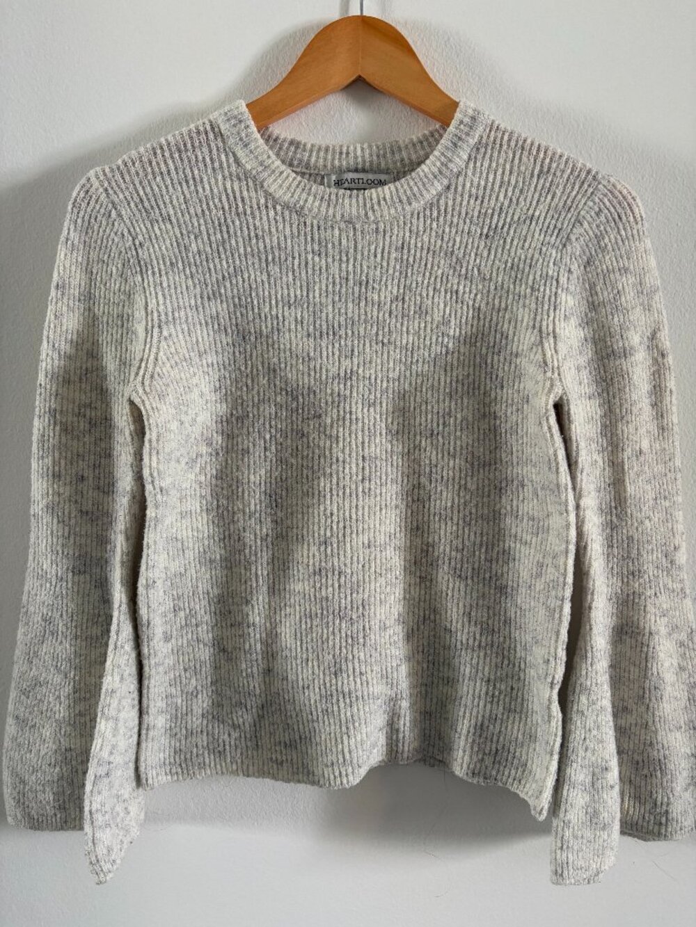 Heartloom Chunky Ribbed Sweater Oatmeal Grey Size S